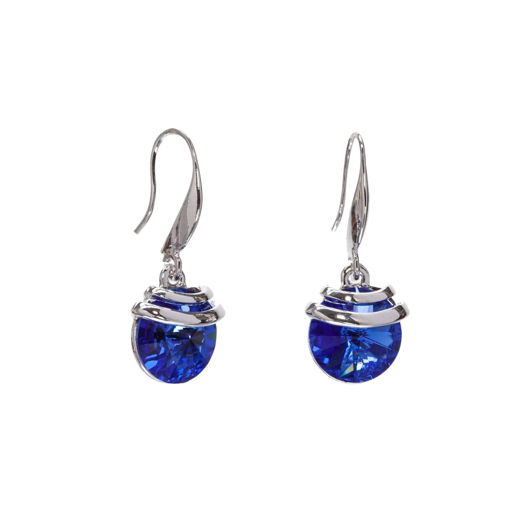 Silver Sapphire Swarovski Crystal Earrings – Spring Drop Crystal Earrings By callura sold by Zulily