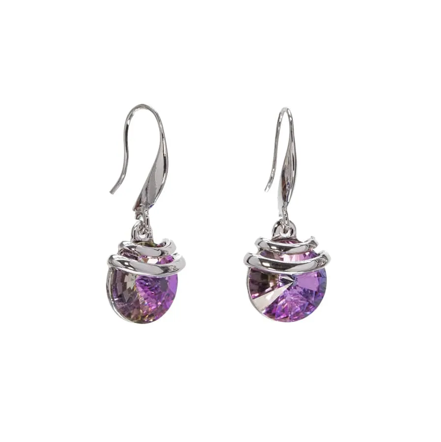 Silver Vitrail Light Swarovski Crystal Earrings – Spring Drop Crystal Earrings By callura sold by Zulily