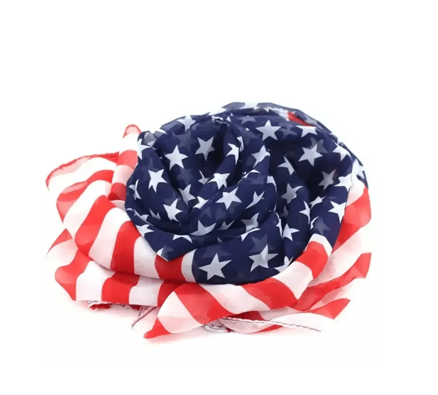 Stars and Stripes Light Flag Scarf sold by Zulily