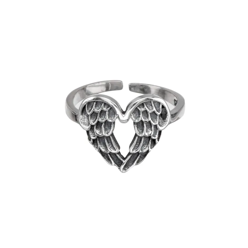 Sterling Silver Angel Wing Heart Toe Ring sold by Zulily