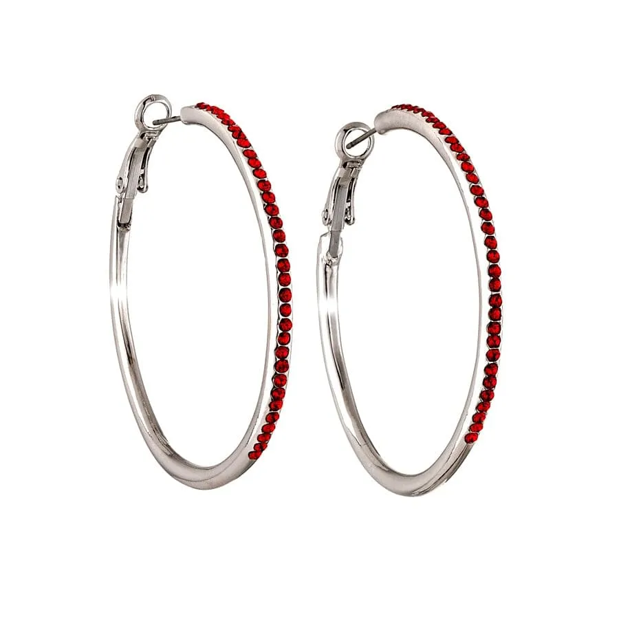Silver Siam Swarovski Crystal Earrings – Classis Hoop Earrings With Clear Swarovski Crystals By callura sold by Zulily