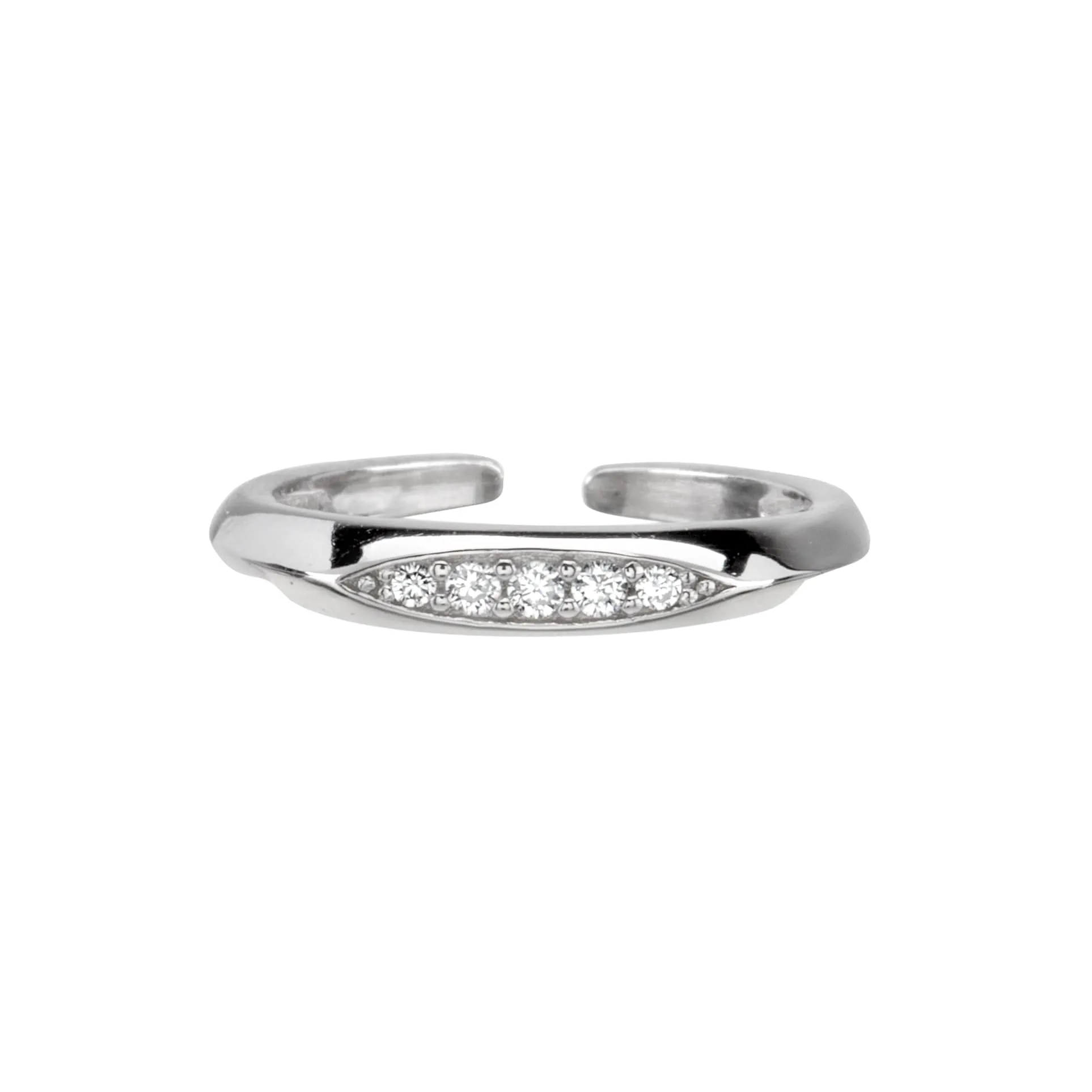 Sterling Silver & Cubic Zirconia Cat Eye Toe Ring sold by Zulily