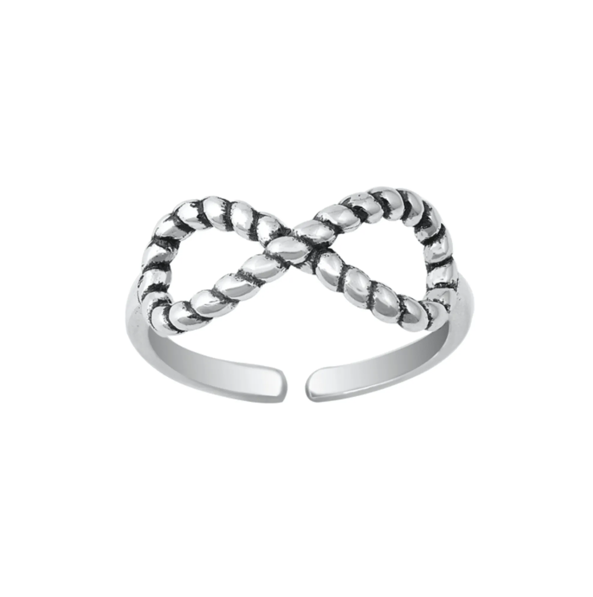 Sterling Silver Braided Infinity Toe Ring sold by Zulily