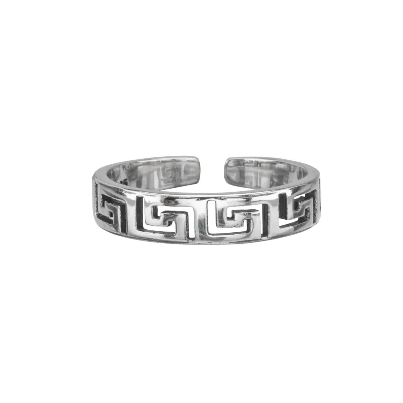 Sterling Silver Classic Greek Key Design Toe Ring sold by Zulily