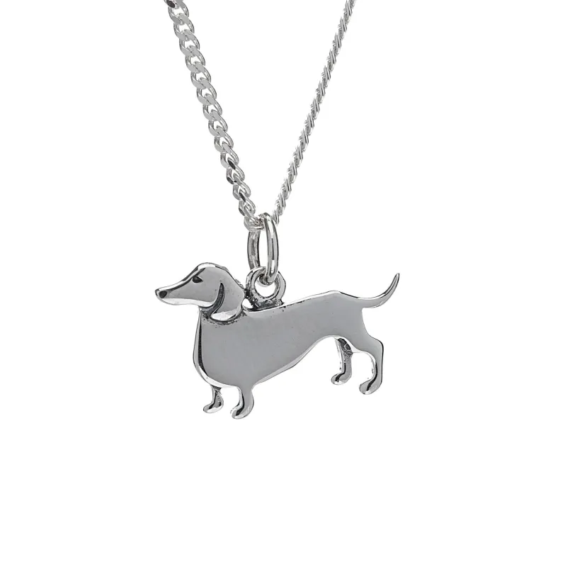 Sterling Silver Dachshund Dog Necklace sold by Zulily