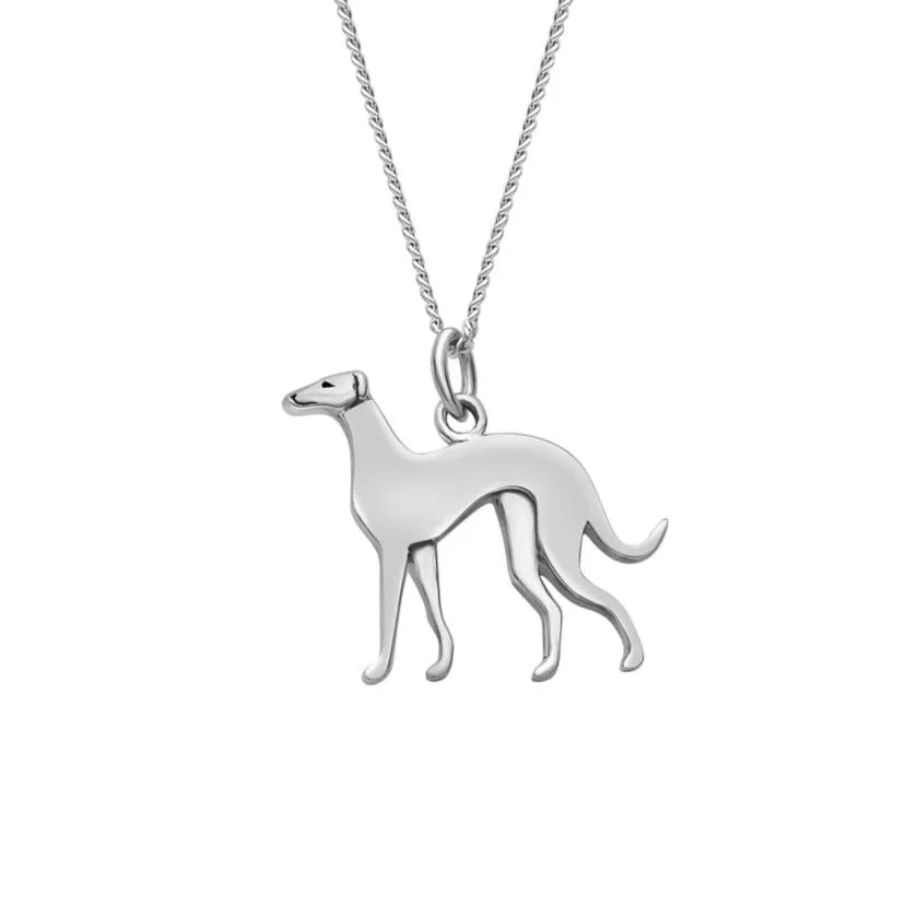 Sterling Silver Greyhound Dog Pendant Necklace sold by Zulily