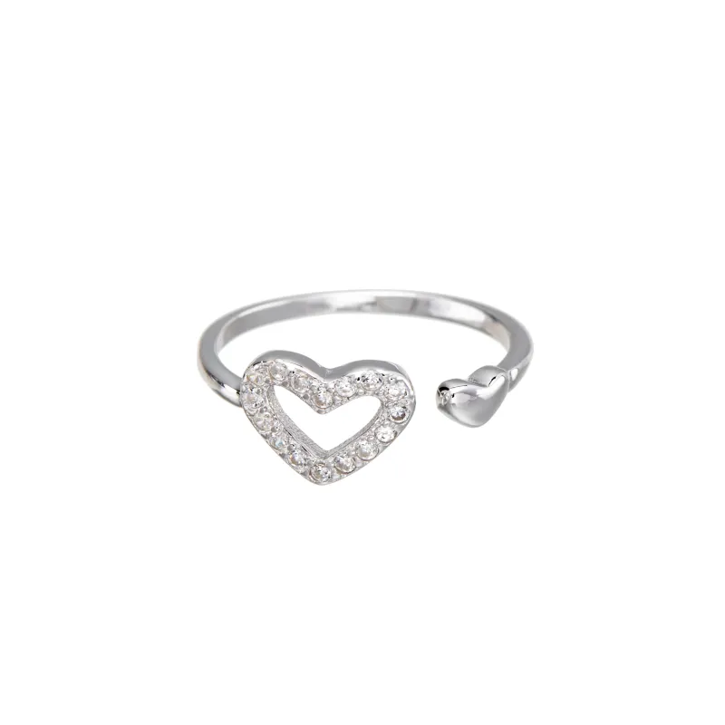Sterling Silver Cubic Zirconia Open Heart Toe Ring sold by Zulily