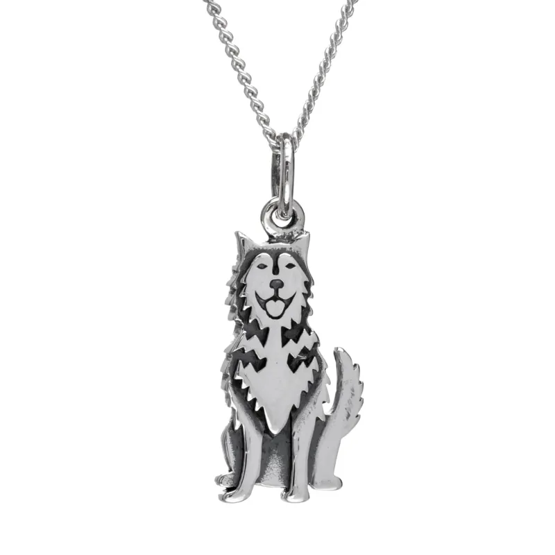 Sterling Silver Husky Dog Pendant Necklace sold by Zulily