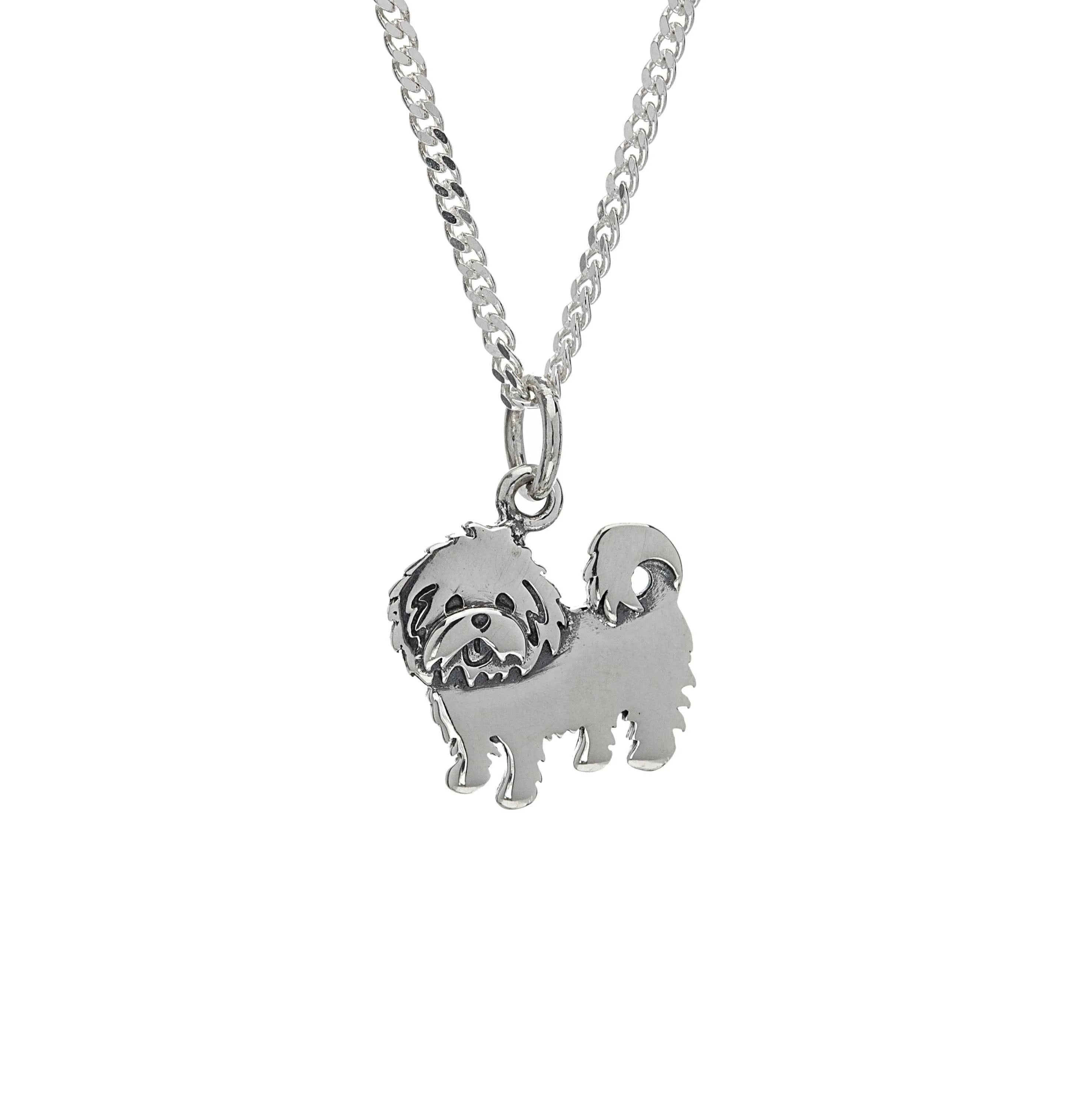 Sterling Silver Maltese Dog Pendant Necklace sold by Zulily