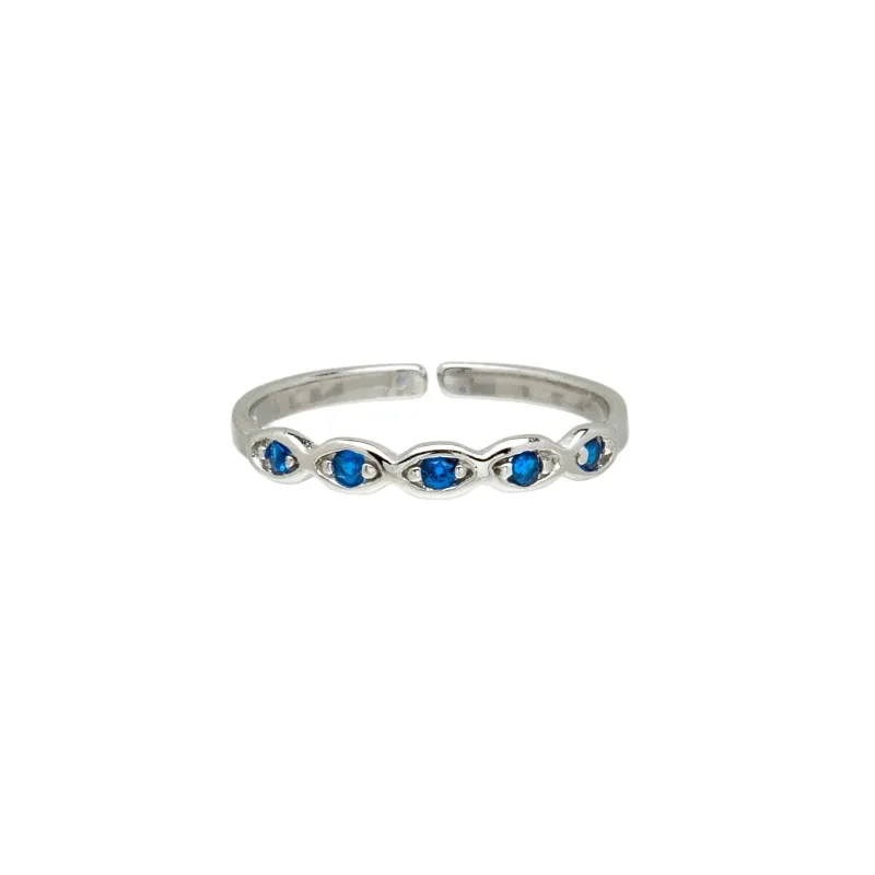 Sterling Silver Sapphire Cubic Zirconia Marquis Toe Ring sold by Zulily