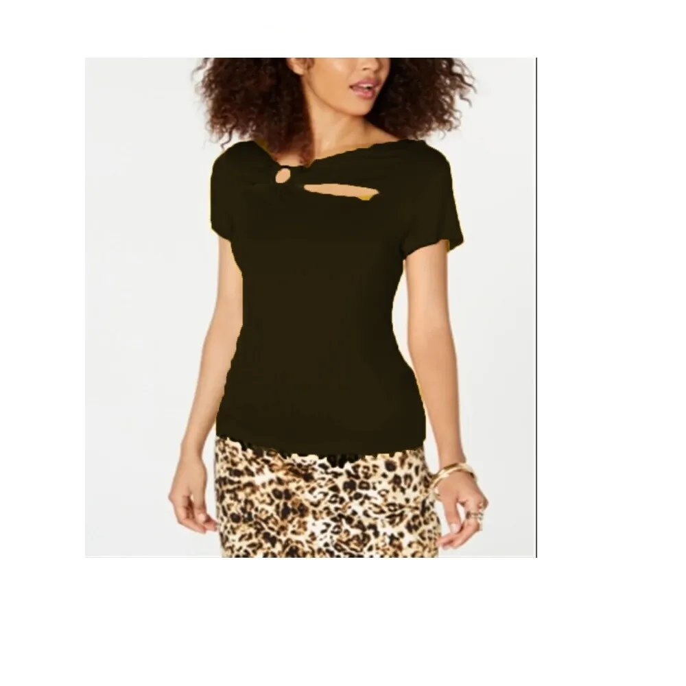 Thalia Sodi Women's Cutout O Ring Top -Black Size S sold by Zulily