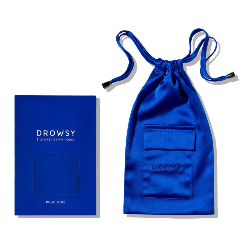 Drowsy Sleep Co. Royal Blue Silk Carry Pouch sold by Zulily