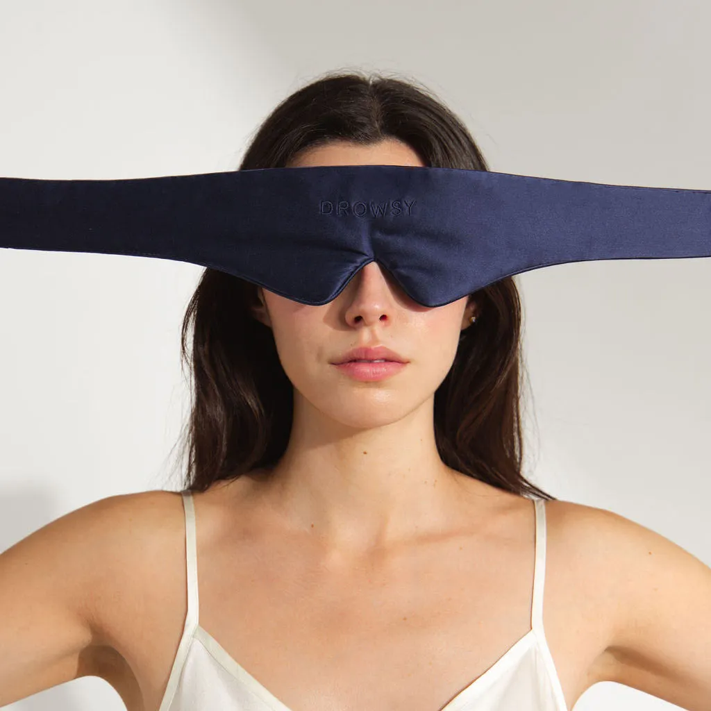 Drowsy Sleep Co. Featherweight Silk Eye Mask Midnight Blue sold by Zulily product image thumbnail 4