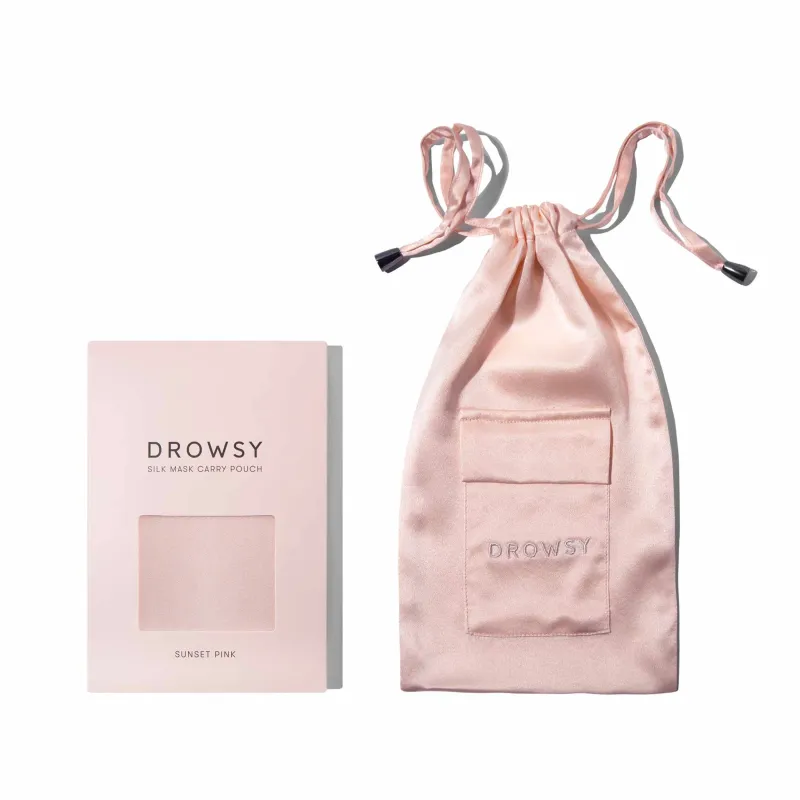 Drowsy Sleep Co. Sunset Pink Silk Carry Pouch sold by Zulily