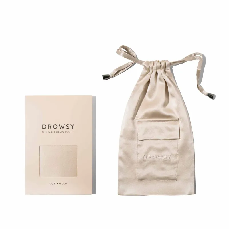 Drowsy Sleep Co. Dusty Gold Silk Carry Pouch sold by Zulily