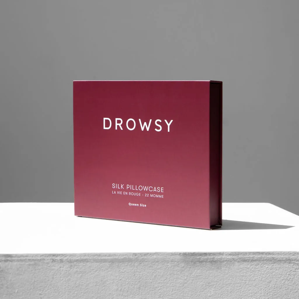 Drowsy Sleep Co. La Vie En Rouge Silk Pillowcase sold by Zulily product image thumbnail 3