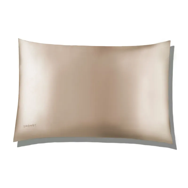 Drowsy Sleep Co. Dusty Gold Silk Pillowcase sold by Zulily