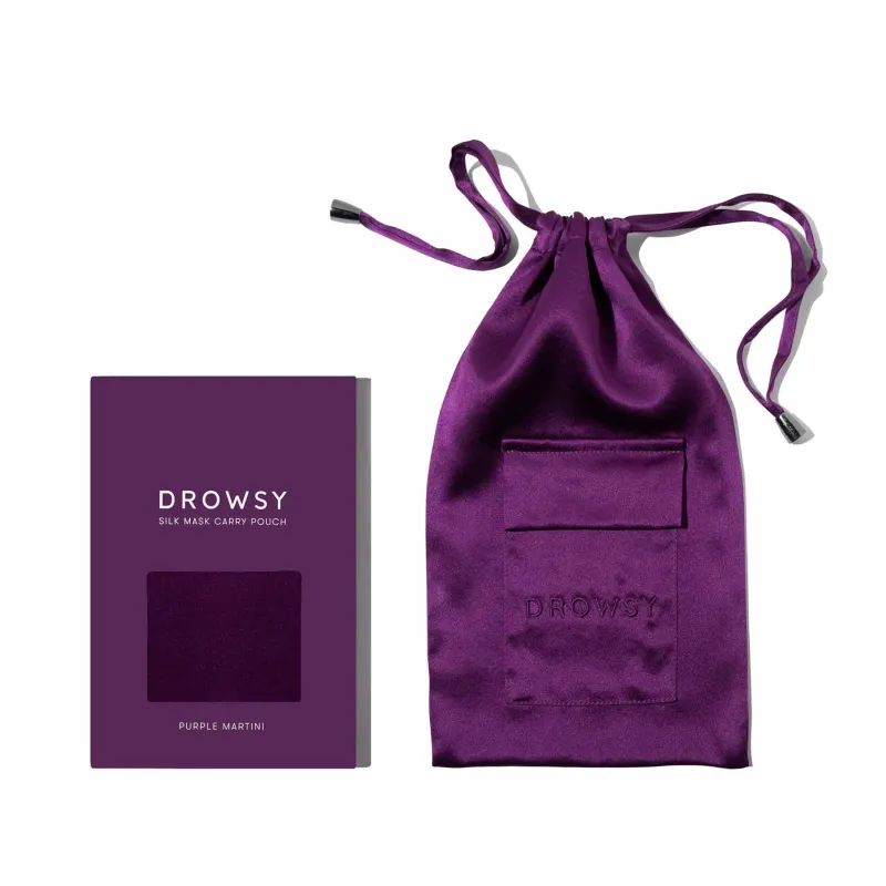 Drowsy Sleep Co. Purple Martini Silk Carry Pouch sold by Zulily