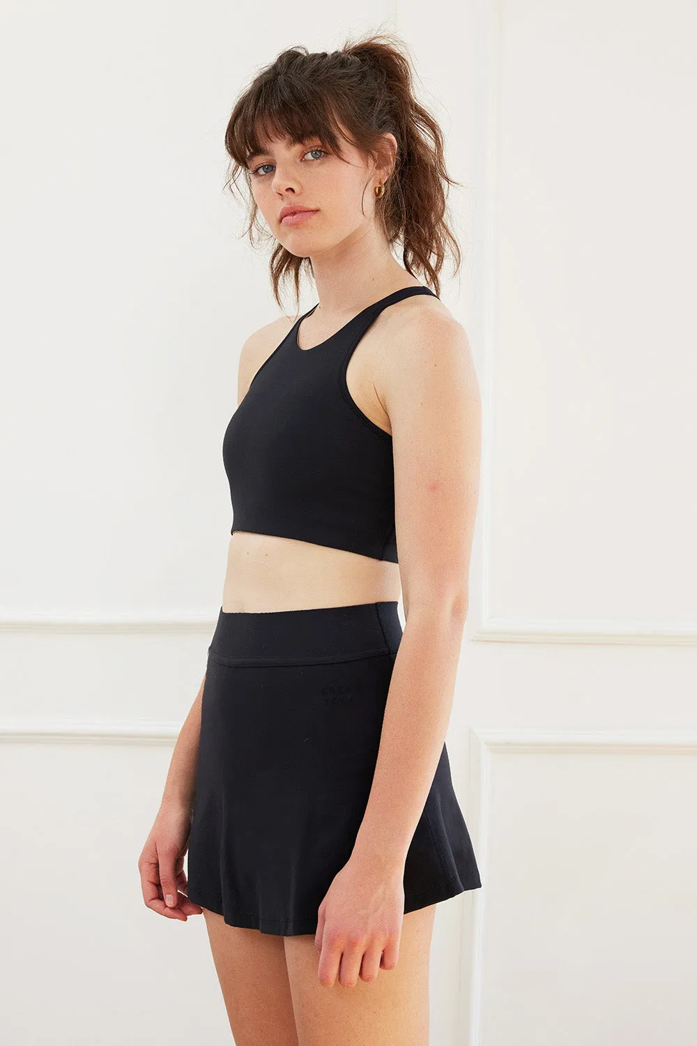 Cream Yoga Women's Evelyn skort black sold by Zulily