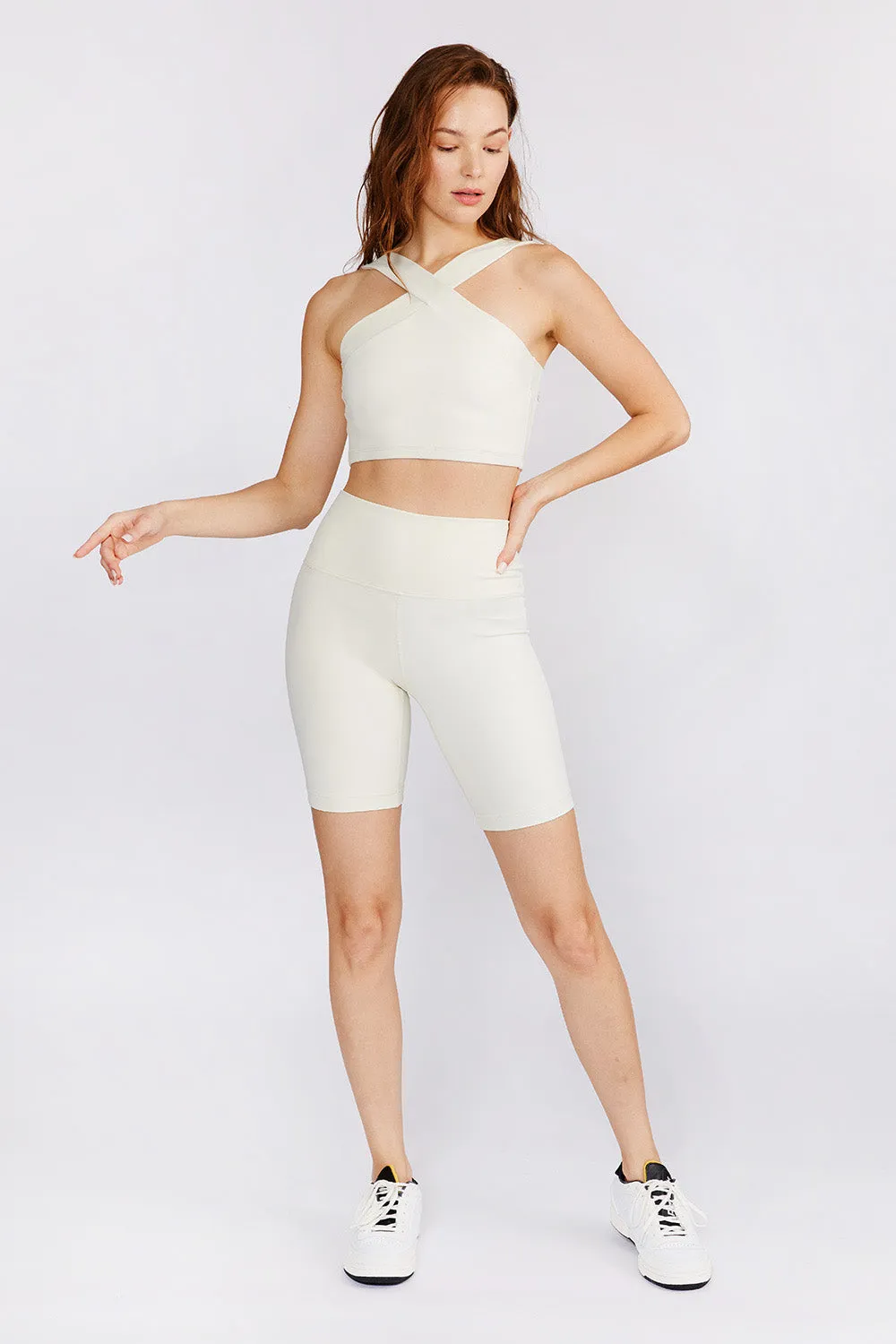 Cream Yoga Women's Drew biker shorts cream sold by Zulily product image thumbnail 3