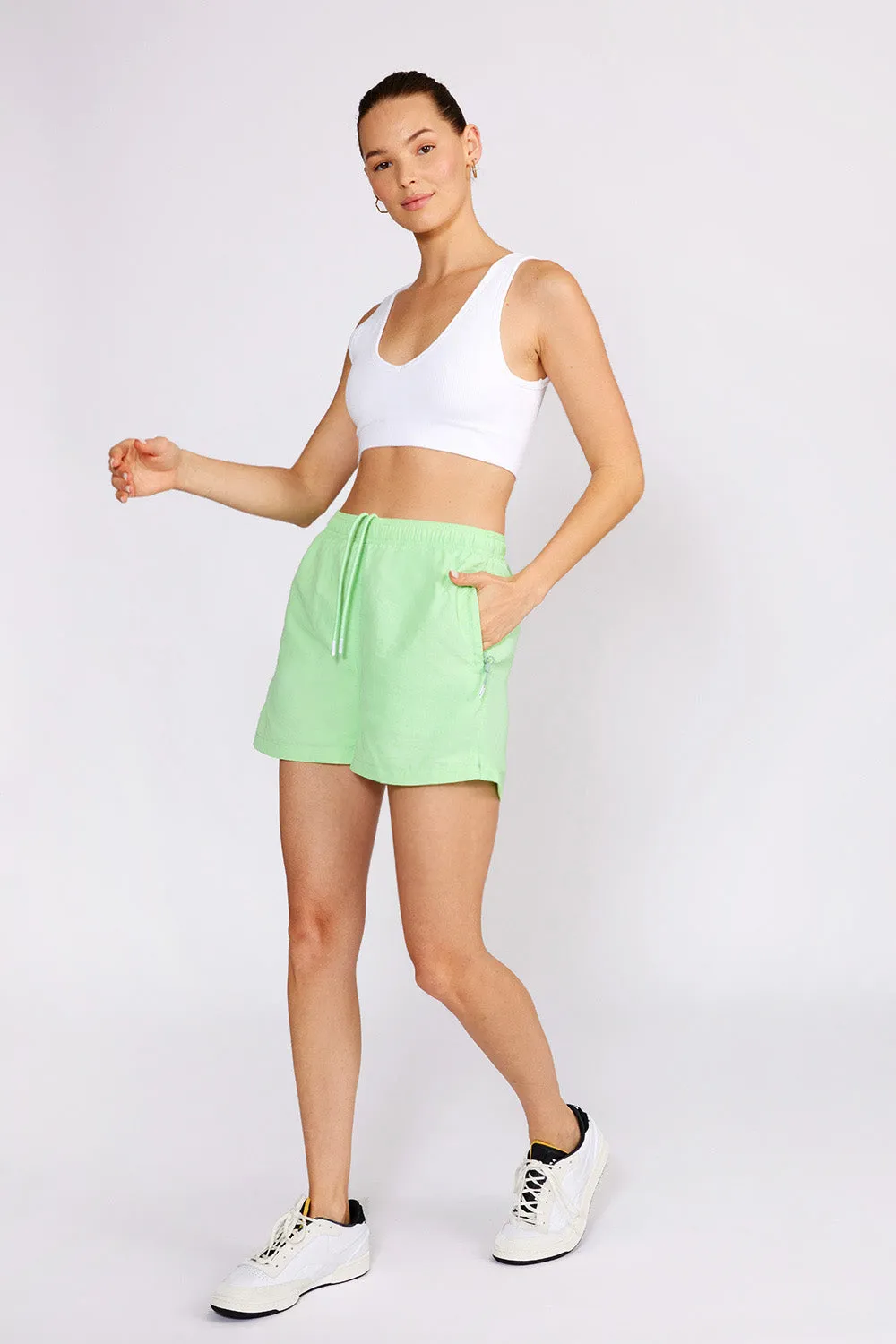 Cream Yoga Women's Sage v-neck seamless bra top white sold by Zulily product image thumbnail 3