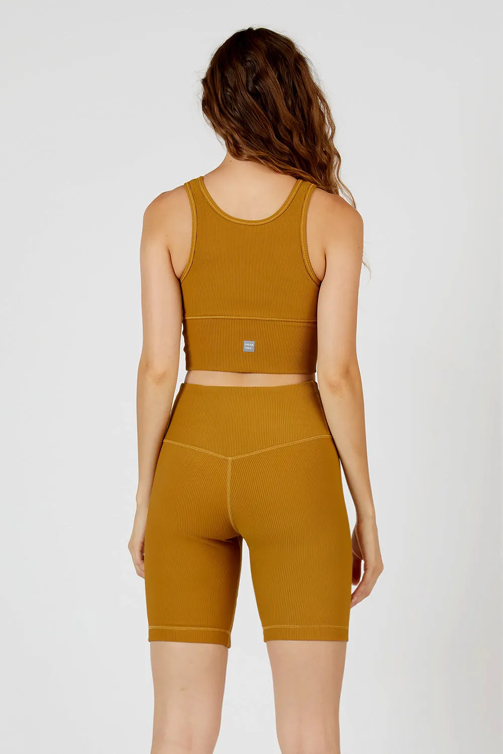 Cream Yoga Women's Harper biker shorts honey 8" sold by Zulily product image thumbnail 4