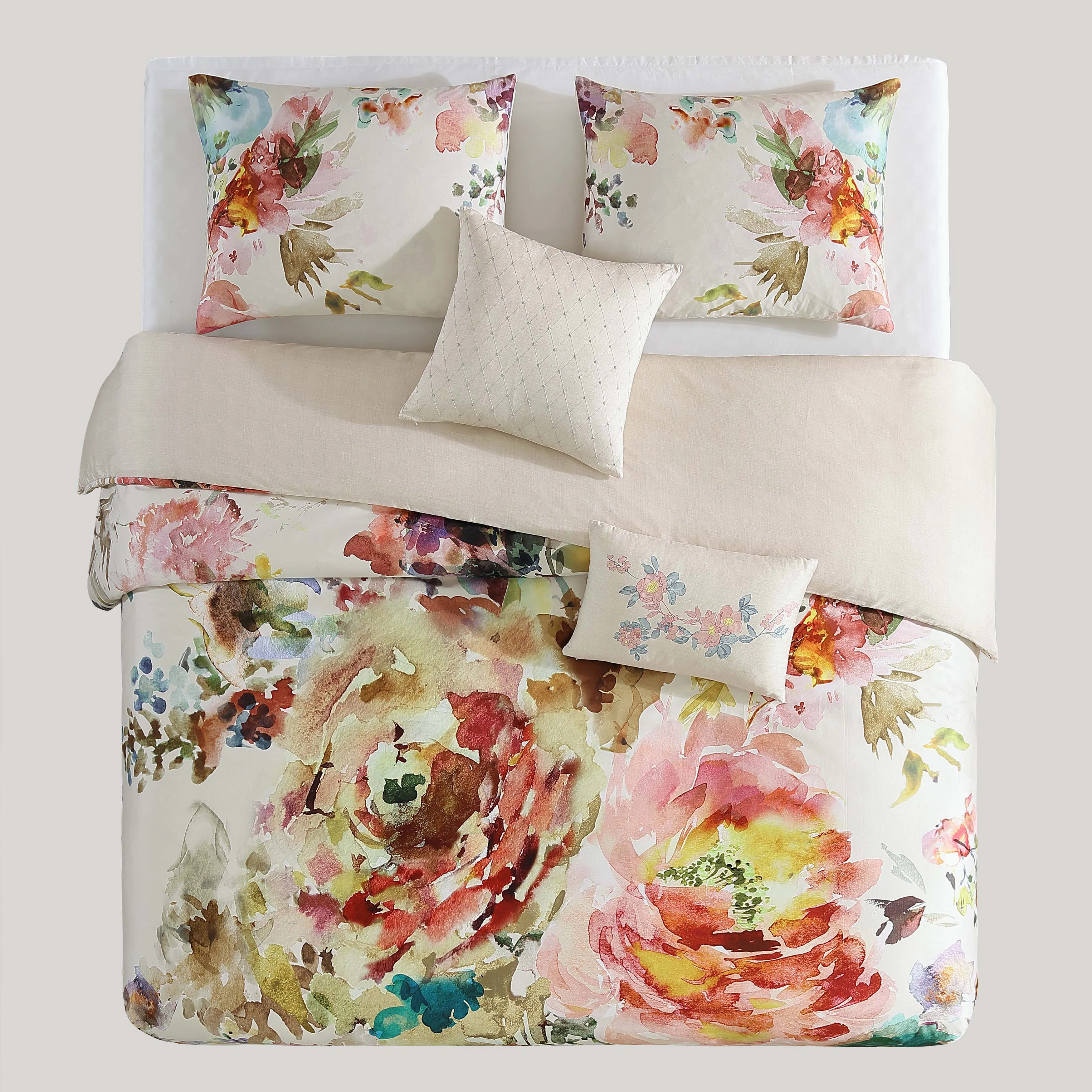 Bebejan Antique Flowers Ivory 5 Piece Reversible Comforter Set sold by Zulily product image thumbnail 5
