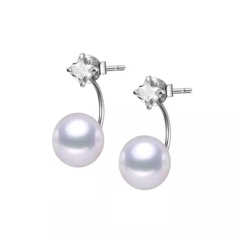 White Freshwater Cultured Pearl & Cubic Zirconia Drop Earrings sold by Zulily