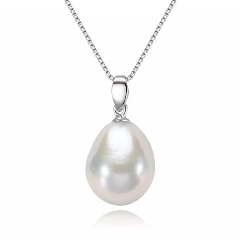 Cultured Pearl & Sterling Silver Baroque Pendant Necklace sold by Zulily