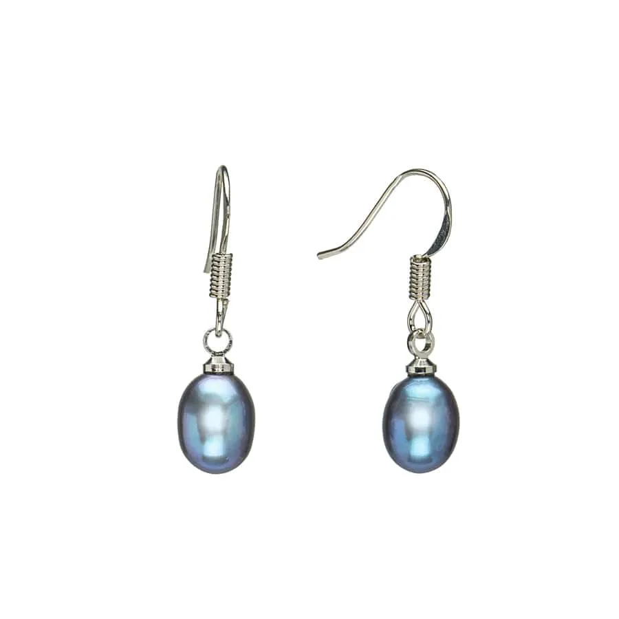 Blue Freshwater Pearl Drop Earrings sold by Zulily
