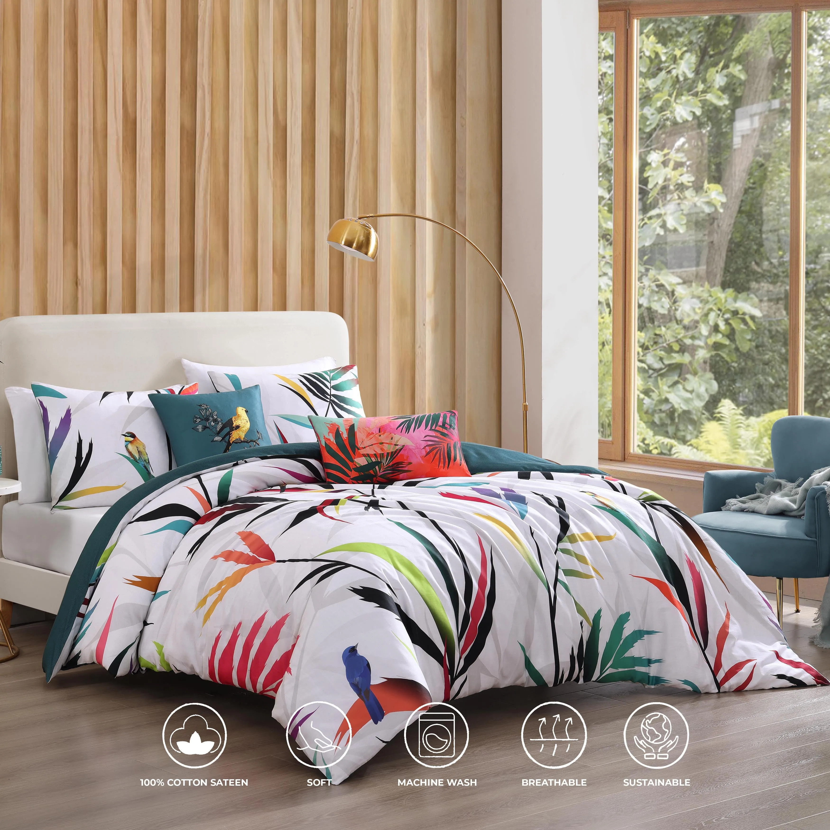 Bebejan Tropical Fusion 5 Piece Reversible Comforter Set sold by Zulily product image thumbnail 3
