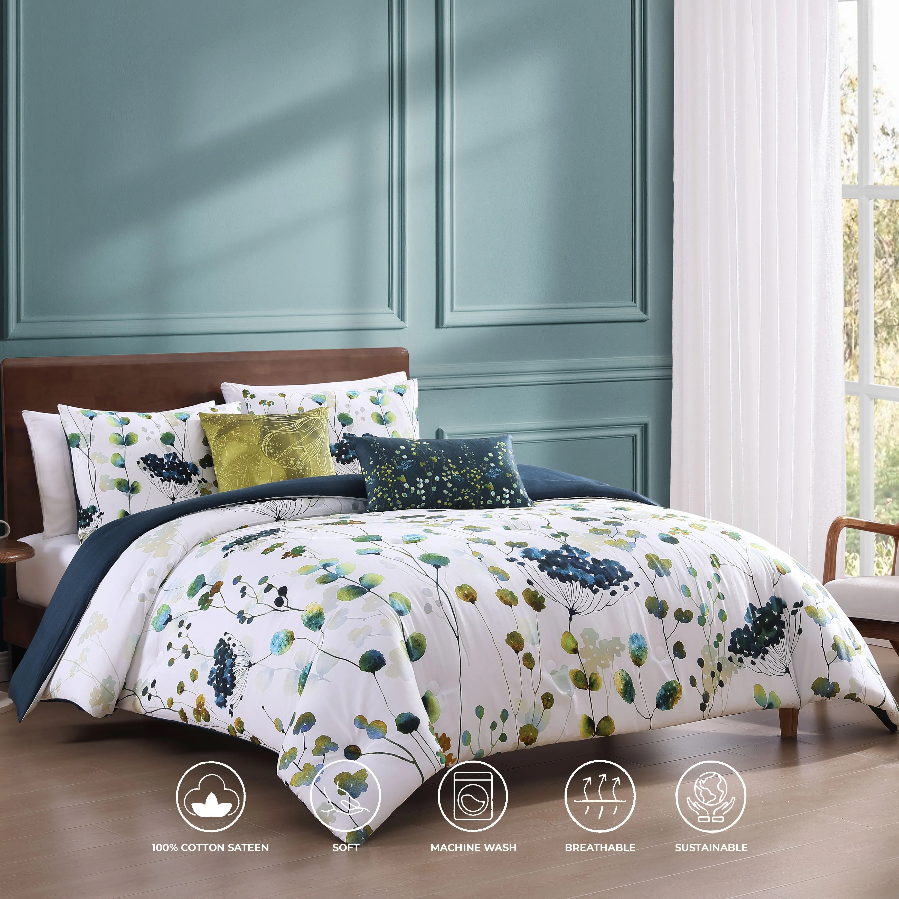 Bebejan Abstract Vines 5 Piece Reversible Comforter Set sold by Zulily product image thumbnail 2