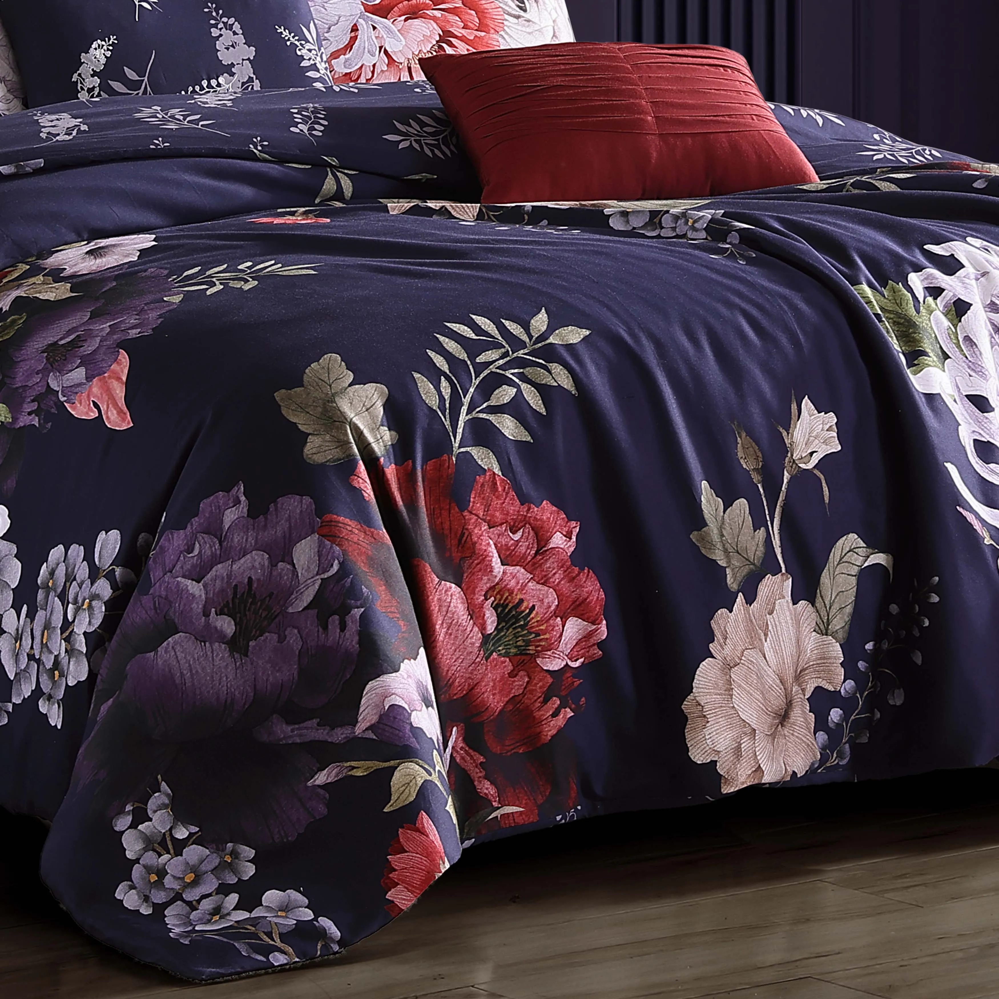 Bebejan Deep Purple Garden 5 Piece Reversible Comforter Set sold by Zulily product image thumbnail 3