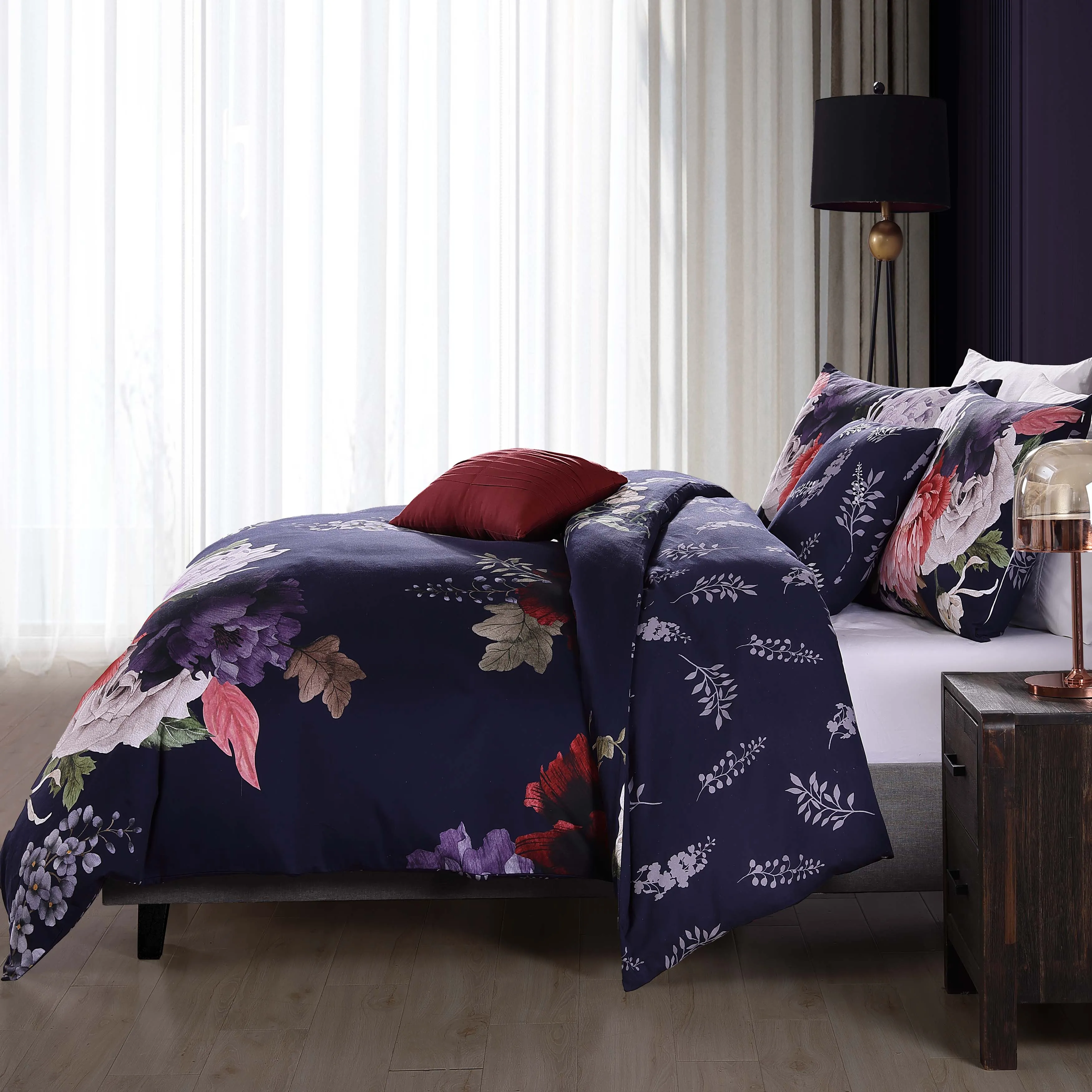 Bebejan Deep Purple Garden 5 Piece Reversible Comforter Set sold by Zulily product image thumbnail 5
