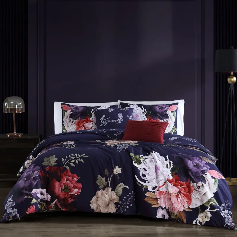 Bebejan Deep Purple Garden 5 Piece Reversible Comforter Set sold by Zulily