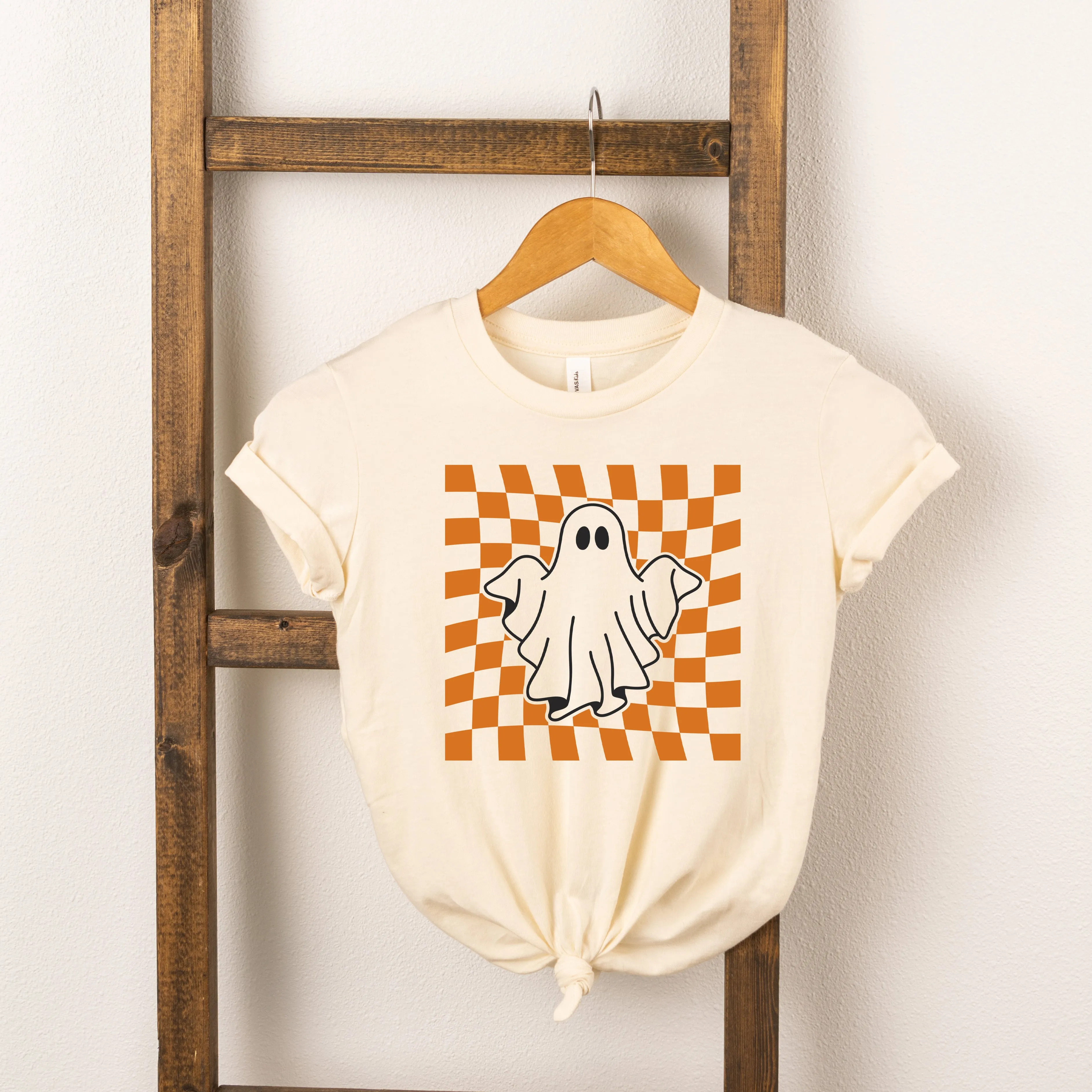 The Juniper Shop Youth Checkered Ghost Short Sleeve Crew Neck sold by Zulily