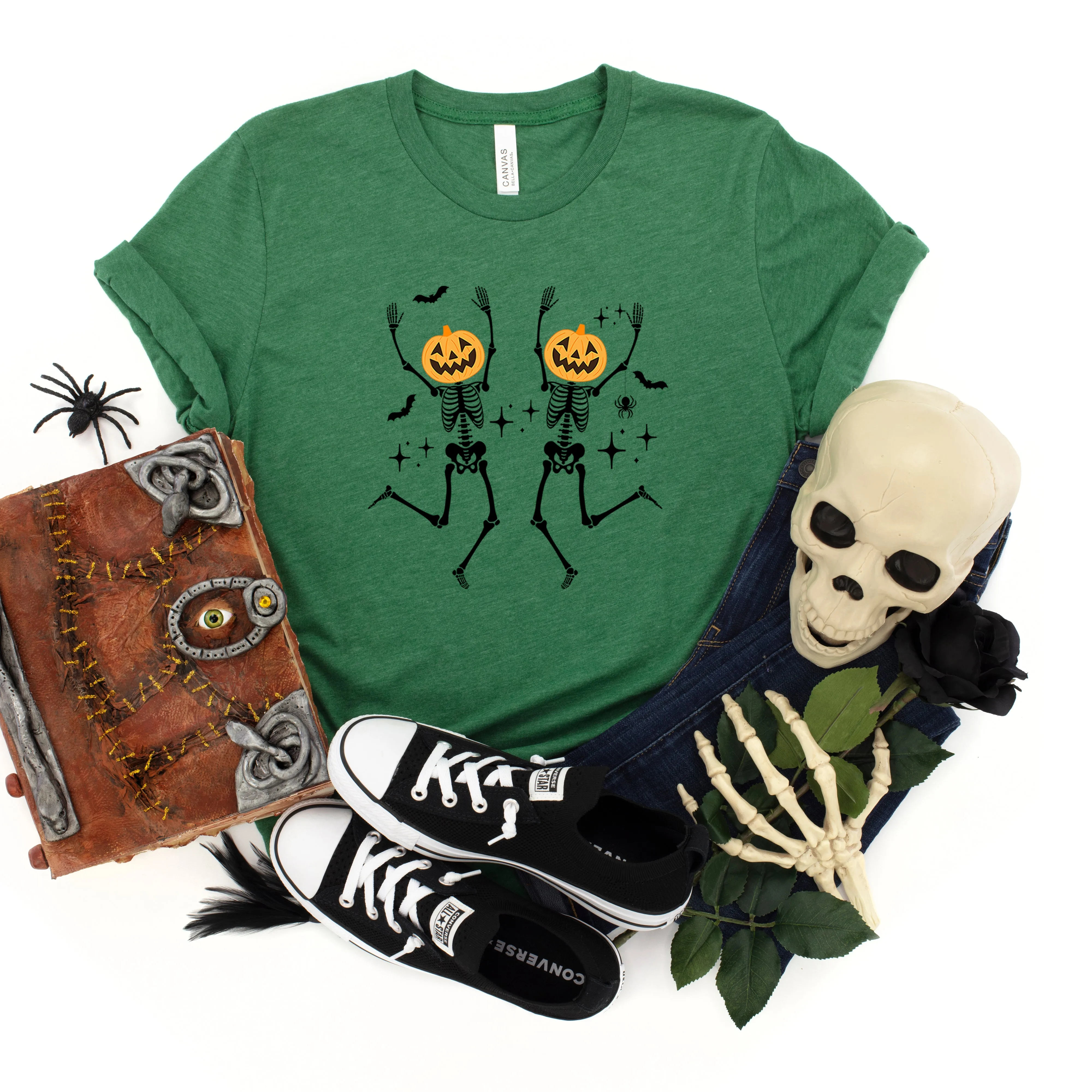 The Juniper Shop Youth Pumpkin Skeleton Short Sleeve Crew Neck sold by Zulily product image thumbnail 2