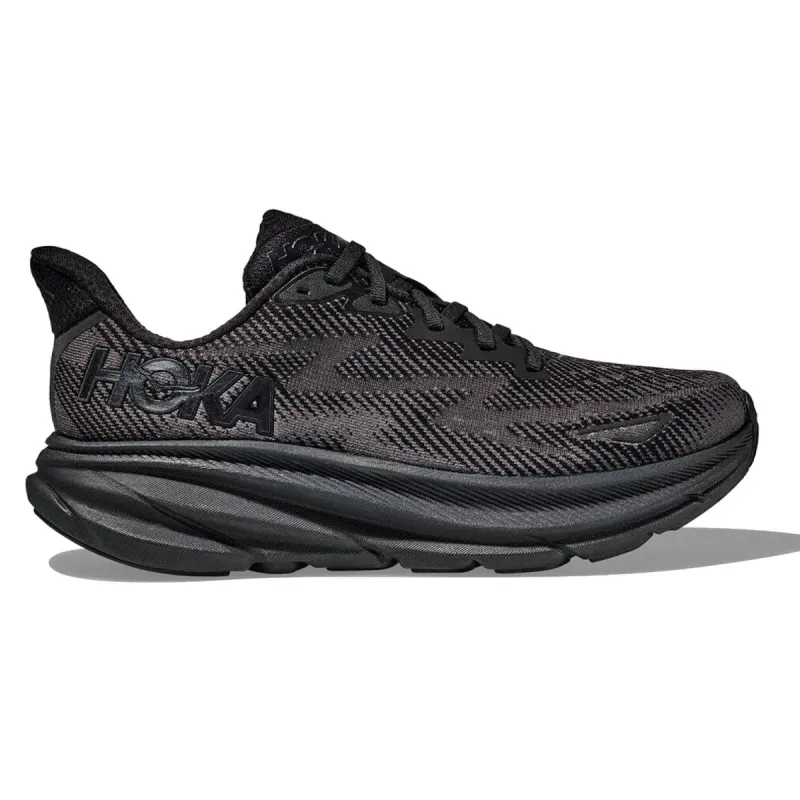 Hoka Women's Clifton 9 Textile Black sold by Zulily