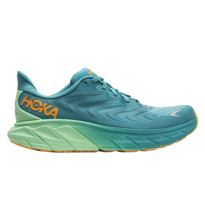 Hoka Men's Arahi 6 Ocean Mist/Lime Glow sold by Zulily