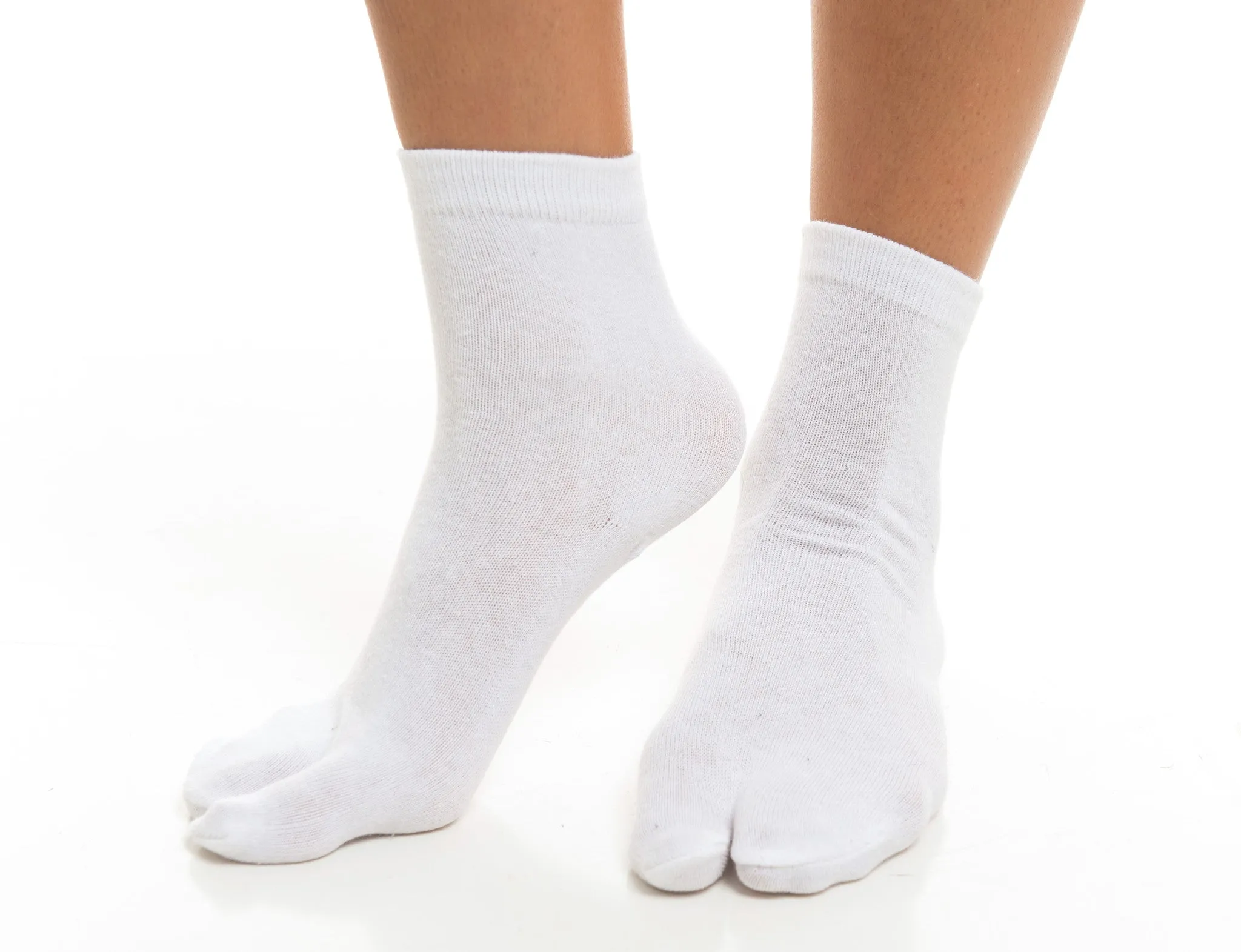 V-Toe Split-Toe Socks 1 Pair - V-Toe Flip Flop Tabi Socks - White Solid Casual sold by Zulily product image thumbnail 2