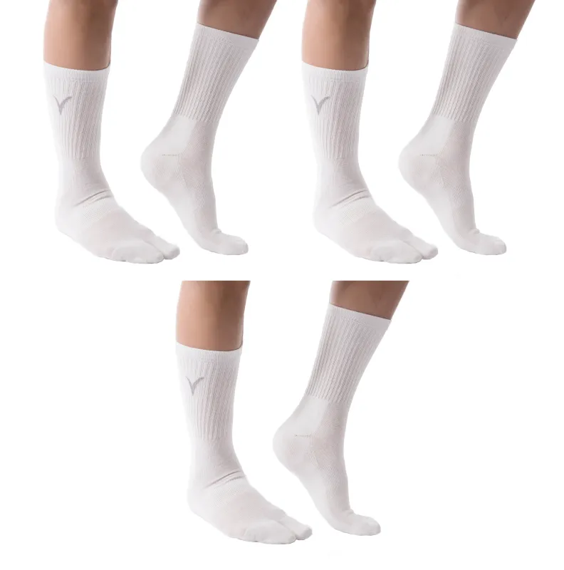 V-Toe Split-Toe Socks 3 Pairs V-Toe White V Toe Flip-Flop Tabi Big Toe Crew Socks Comfortable Stylish For Men And Women Fun Socks sold by Zulily