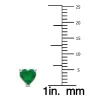 14K White Gold 5MM Heart Emerald Earrings sold by Zulily