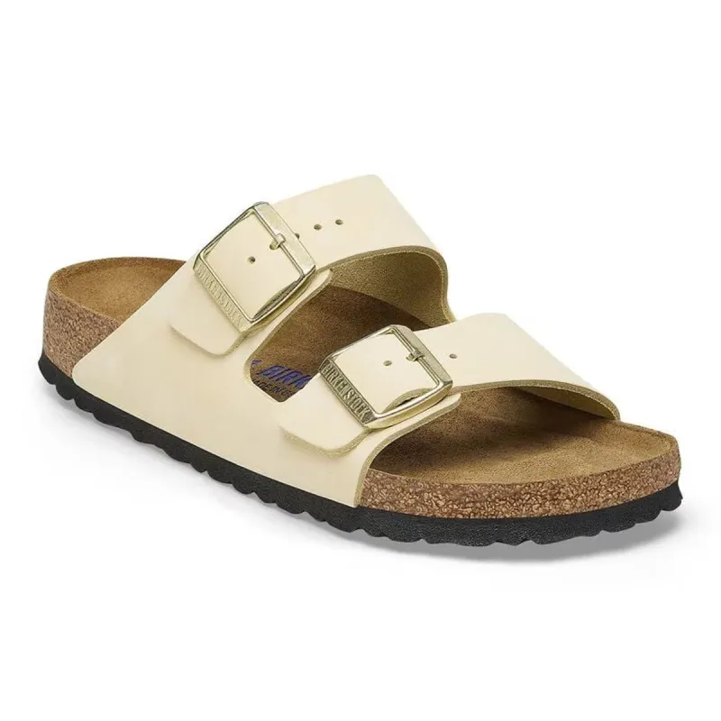 Birkenstock Women's Arizona Nubuck Leather Soft Footbed Sandals sold by Zulily