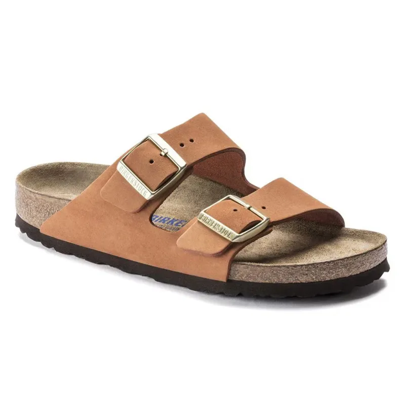 Birkenstock Women's Arizona Nubuck Leather Soft Footbed Sandals sold by Zulily