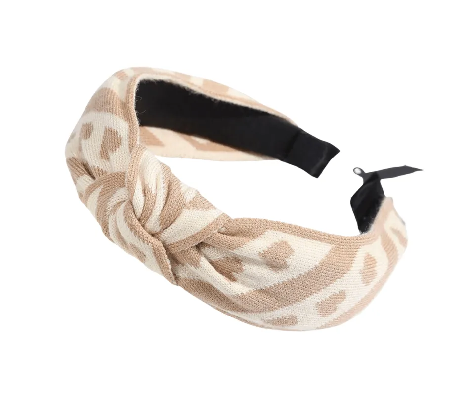 Cream Brown Knotted Heart Headband sold by Zulily