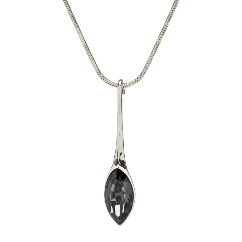 Elegant Long Silvernight Marquis Navette Drop Necklace with Swarovski Crystals sold by Zulily