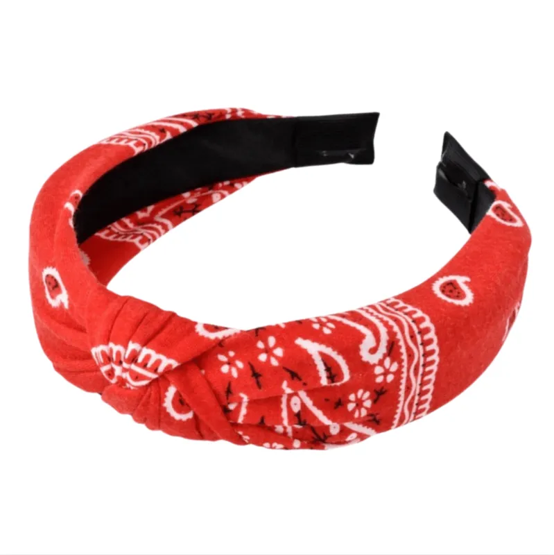 Cherry Red Bandana Twisted Headband sold by Zulily