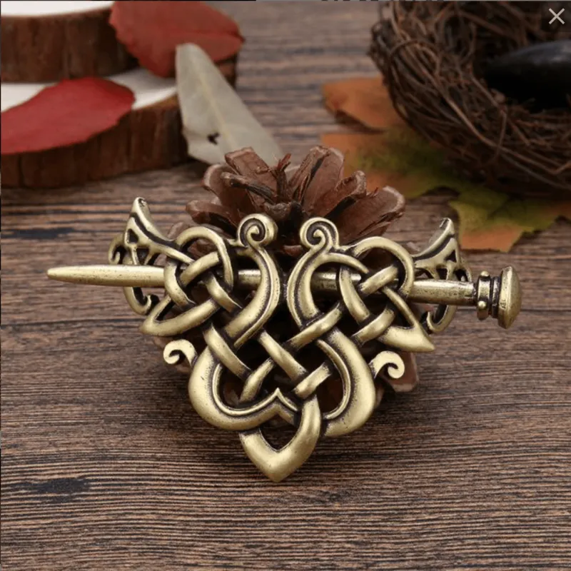 Antiqued Goldtone Celtic Hair Pin sold by Zulily