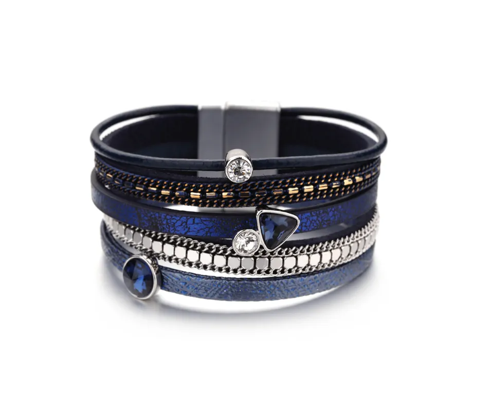 Navy Black Crystal Bracelet made by Zulily
