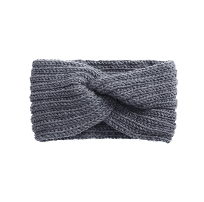Grey Knit Twisted Headband sold by Zulily